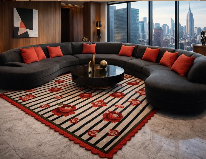best_rug_shapes_for_curved_sectional_sofa
